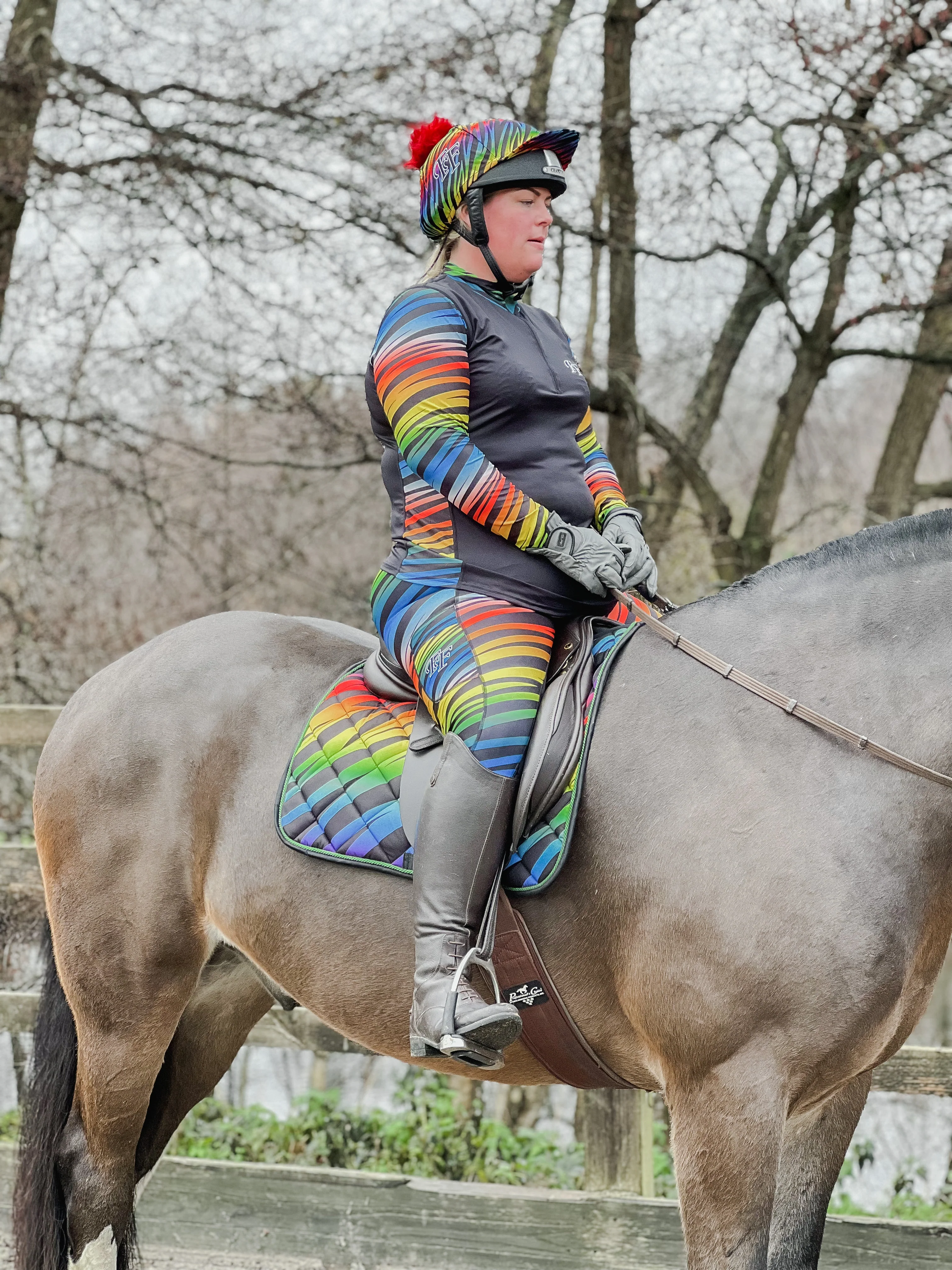 Rainbow Zebra Base Layers - Adult - Image 3